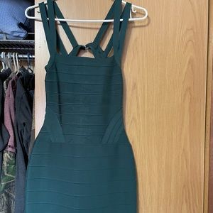 Dark green bodycon dress